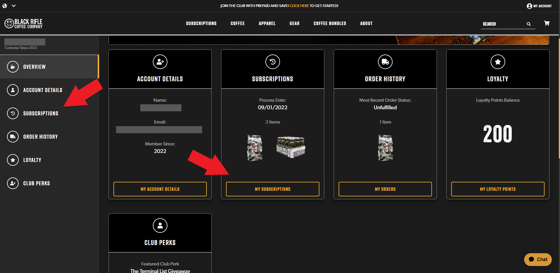 Redeeming Loyalty Points - Subscriptions