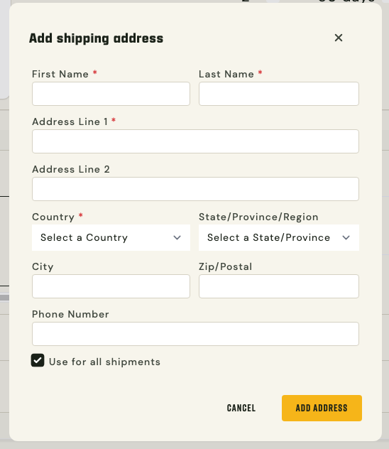 How to Update Your Shipping Addresses